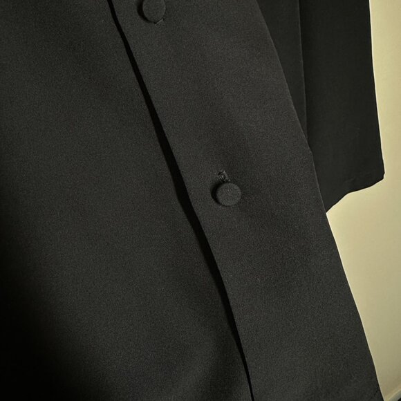 Eskandar Silk Button Up Collared Shirt Womens Size 6 Minimalist Capsule Black - Picture 3 of 8